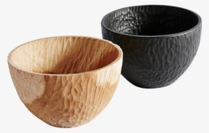 Hand Carved Wooden Bowl Set 2 Piece - Muubs - Carved Bowls - Set Of 2
