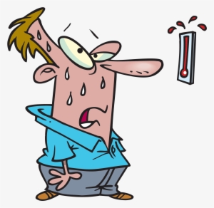 Sweating People Cliparts - Hot Temperature