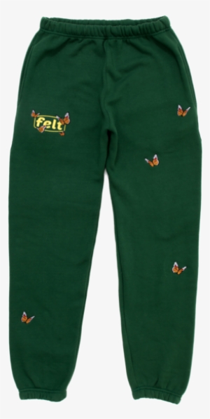 Green Butterfly Sweatpants - Green