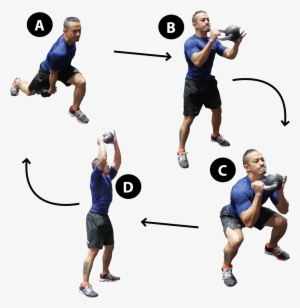 One Arm Kettlebell Swing With Lunges, Squat And Shoulder - Shoulder
