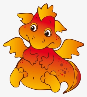Cute Cartoon Dragons With Flames Clip Art Images Are - Cute Cartoon Transparent Background