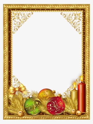 Download Marco Para Foto Familar Png Clipart Picture - Gold Christmas Frame Png