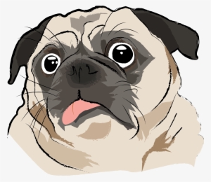 Pug - Pug Dog Cartoon Png