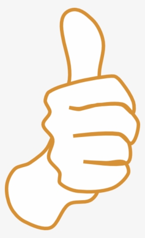 Cartoon Thumbs Up Black Background