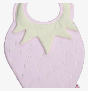 Light Pink And Cream Strawberry Bib - Pattern