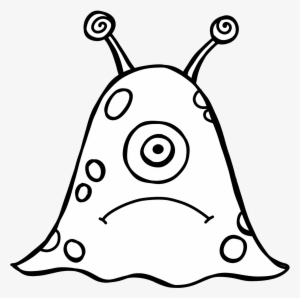 28 Collection Of Monster Clipart Black And White - White Monster Clipart