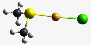 Chloro Gold(i) From Xtal - Ball And Stick Model Of Gold