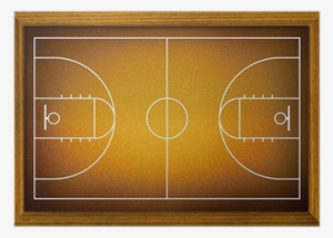 Basketball Court In The Wooden Frame - Soccer-specific Stadium