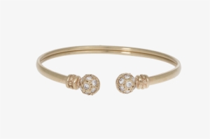Gold Diamond Ball Bangle