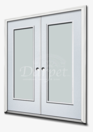 1 Lite Clear Glass Steel Exterior Double Door 6-8 - Wood