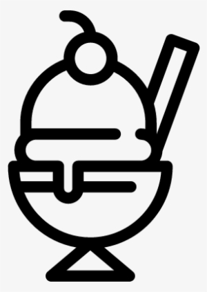 Sundae With Cherry On Top Vector - Sundae