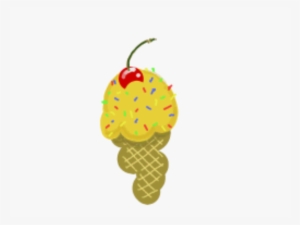 Cream Cone With A Cherry Clipart - Illustration
