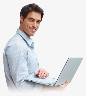 Data Science Staffing Made Easy - Working On Laptop Png