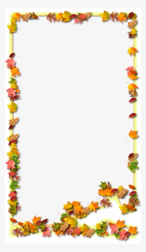 A Yellow And Orange Outline Map Of Okaloosa With Fall - Fall Leaves Frame Png