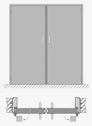 Double Door With No Priority Direction Of Opening - Door