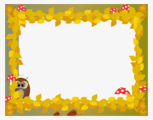 Free Fall Themed Digital Frame & Border - Cute Fall Borders