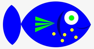 Blue Fish At Vector Online - Fish Clip Art