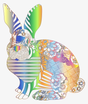 This Free Icons Png Design Of Chromatic Floral Rabbit