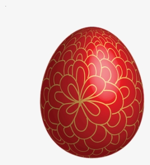 Red Easter Eggs Transparent Background