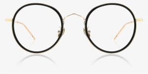 Round Vintage Prescription Eyeglasses With Black&golden - Circle