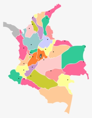 Mapa Colombia Chilco Colores-88 - Mapa De Colombia A Color