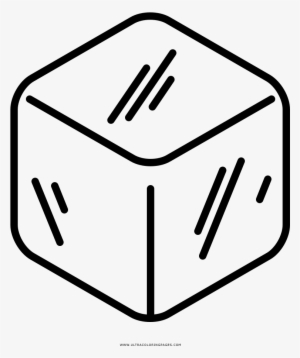 Ice Cube Coloring Page - Ice Cube Clipart Black And White