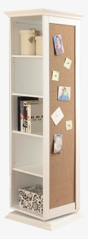 Coaster Swivel Storage Cabinet With Cork Board In White - Coaster Company White Swivel Cork Board Storage Cabinet