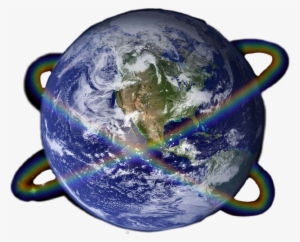 Freetoedit Sticker Earth Planet Planets Rainbow Space - Earth