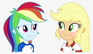 Appledash, Applejack, Artist - Equestria Girls Rainbow Dash Confused