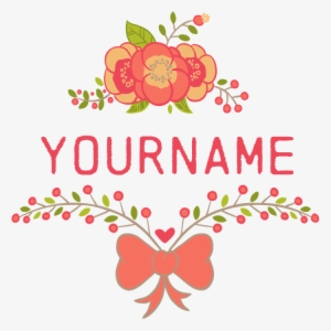 Personalized Name Cute Floral Banner - Personalized Name Cute Floral Shower Curtain