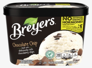 A 48 Ounce Tub Of Breyers Chocolate Chip Simple Pack - Breyers Vanilla Ice Cream