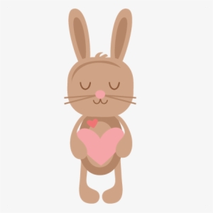 Love Bunny Svg Scrapbook Cut File Cute Clipart Files - Cartoon