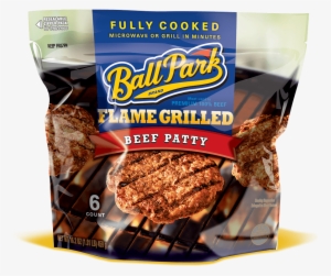 Ball Park Fully Cooked Refrigerated Beef Burger Patties - Ballpark Patties