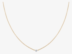 Petite Solitaire Diamond Necklace - Necklace