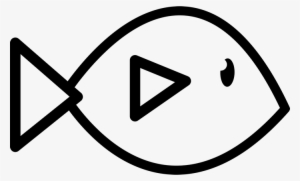 Fish Outline Rubber Stamp - Fish Stick Figure Png