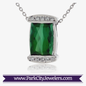 Green Tourmaline And Diamond Necklace - Green Amethyst & Diamond Ring