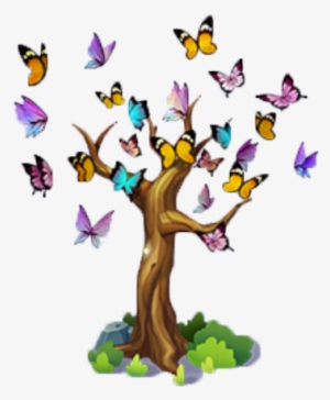 Butterfly Tree - Butterfly Tree Clip Art