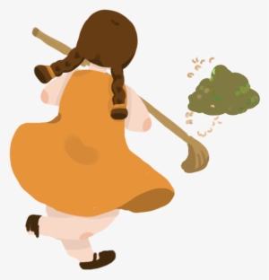 Chicas De Dibujos Animados Para Limpiar Decoraciones - Portable Network Graphics