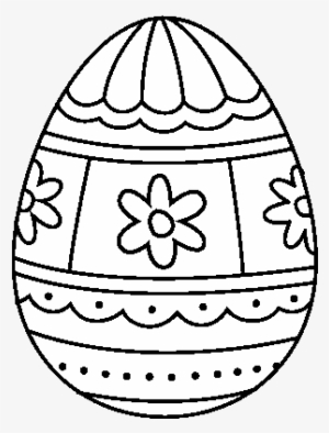 Dibujo De Huevo De Pascua Con Decoraciones Para Colorear - Ous De Pasqua Per Pintar