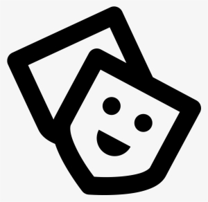 Theatre Mask Icon Stereotypical Shakespear Derivative - Mask