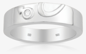 Round Brilliant Cut Diamond Wedding Band Set In Sterling - Wedding Ring