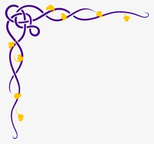 Vine Violet And Gold Clip Art At Clkercom Vector Clip - Black And Pink Borders