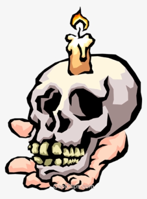 Calavera Con Vela Libres De Derechos Ilustraciones - Represent Hamlet