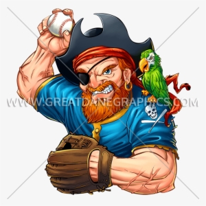 Pirate Baseball Player - Cartoon