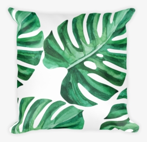 Monstera Leaf Throw Pillow - Throw Pillow