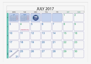July 2017 Printable Calendar Template - Piazza Dei Miracoli