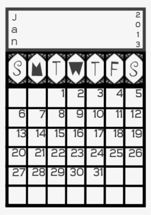 Calendar Template And January - Number