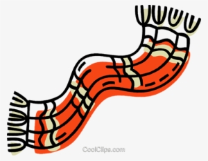 Winter Scarf Royalty Free Vector Clip Art Illustration - Winter Scarf Clip Art