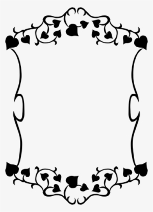 Black And White Flowers Clipart - Fancy Borders Designs Black And White Png