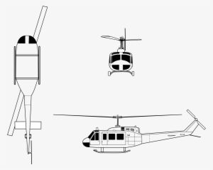 Drawn Helicopter Huey Helicopter - Bell Uh 1 Huey Diagram